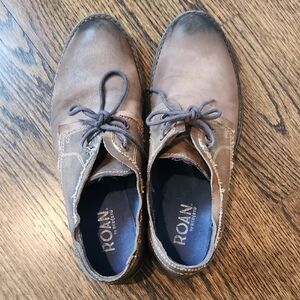 Roan by BedStu Rebel C Distressed Brown Leather Oxfords